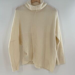 AllSaints Lock Roll Neck Sweater Chalk White Size Small